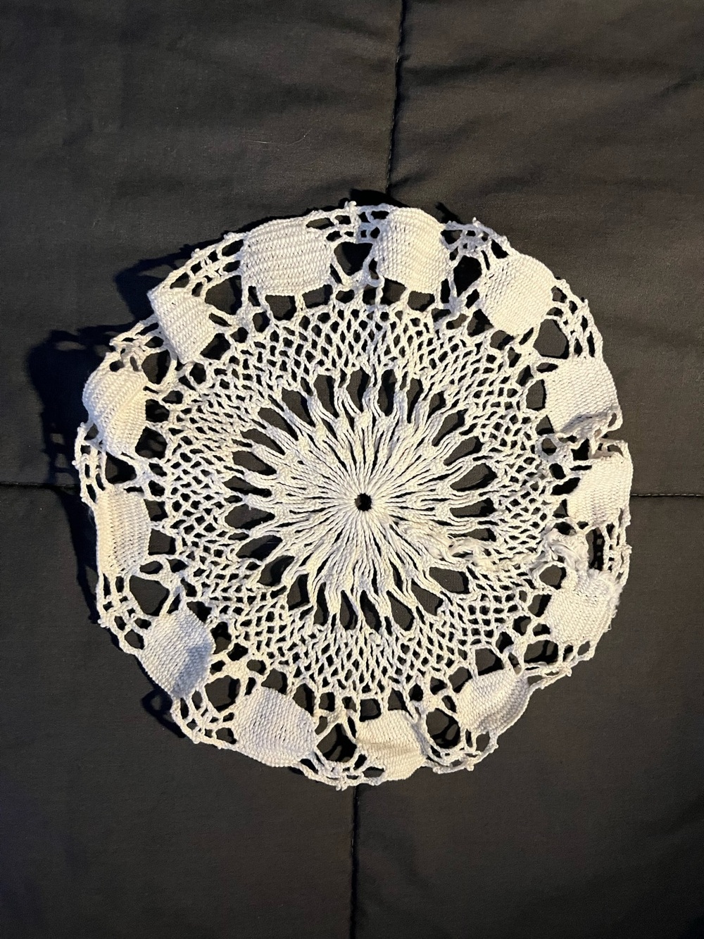 Handmade White Crochet Doily Decorative Accent 6” Diameter
